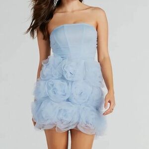 Windsor Blue tulle corset Dress